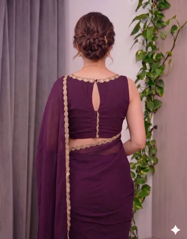 Purple_Georgette_Lace_Border_Saree_For_Women