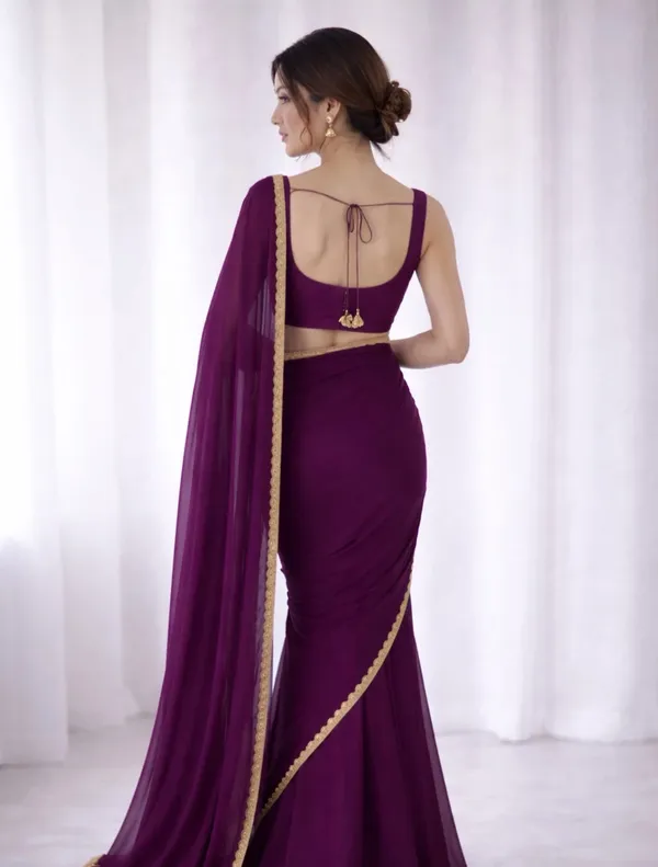Purple_Georgette_Lace_Border_Saree_For_Women