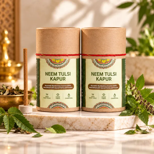 Ayurvedic_Bambooless_Incense_Sticks-Pack_of_2Samridhi_-_Neem_Tulsi_Kapur_Incense_Sticks