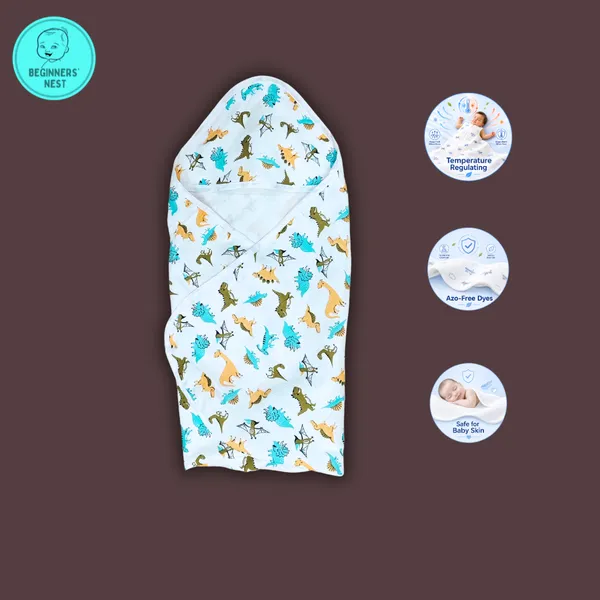 Muslin_Hooded_Towel_Dino