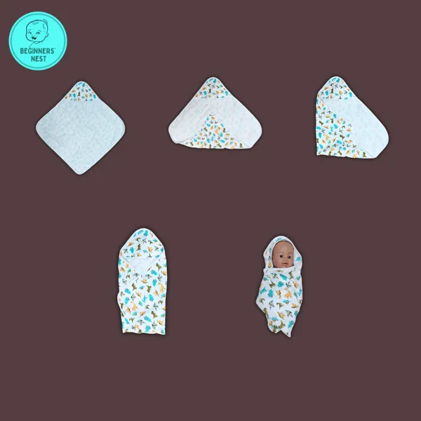 Muslin_Hooded_Towel_Dino