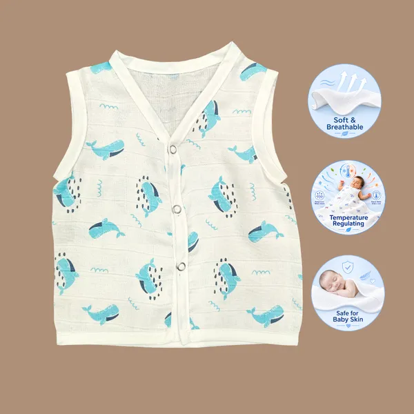 Muslin_Printed_Sleeveless_Baby_Jabla/Vest/Shirt_for_Infants_Carrot-Bunny,_Green-Cat,_Blue_Whale_Design(3_Pieces)