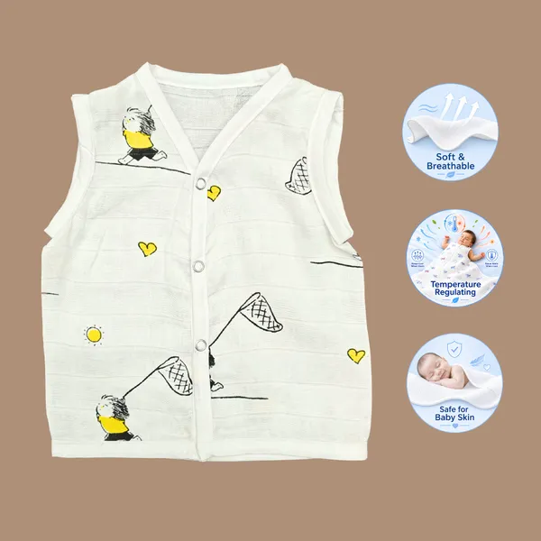 Muslin_Printed_Sleeveless_Baby_Jabla/Vest/Shirt_for_Infants_Dino,_Butterfly,_Ladybug,_happy-kid,_Red-Hearts_Design(5_Pieces)