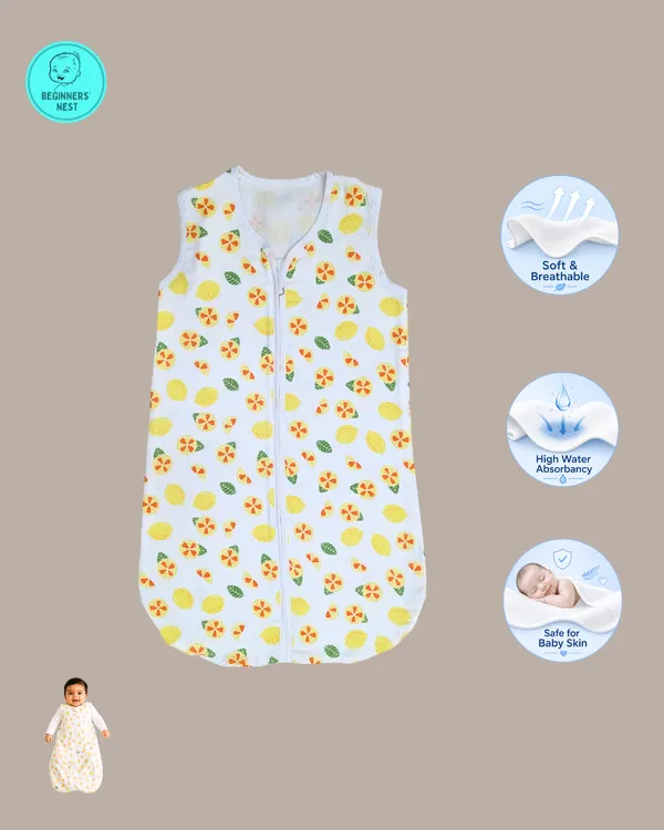 Muslin_Sleeping_Bag_Yellow_Lemon