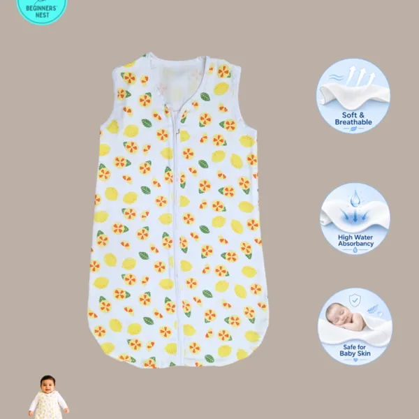 Muslin_Sleeping_Bag_Yellow_Lemon