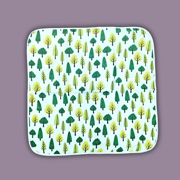 White_Printed_Baby_Hooded_Swaddle_Blanket_-_Trees