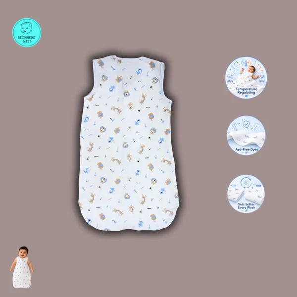 Muslin_Sleeping_Bag_Playful_Animals