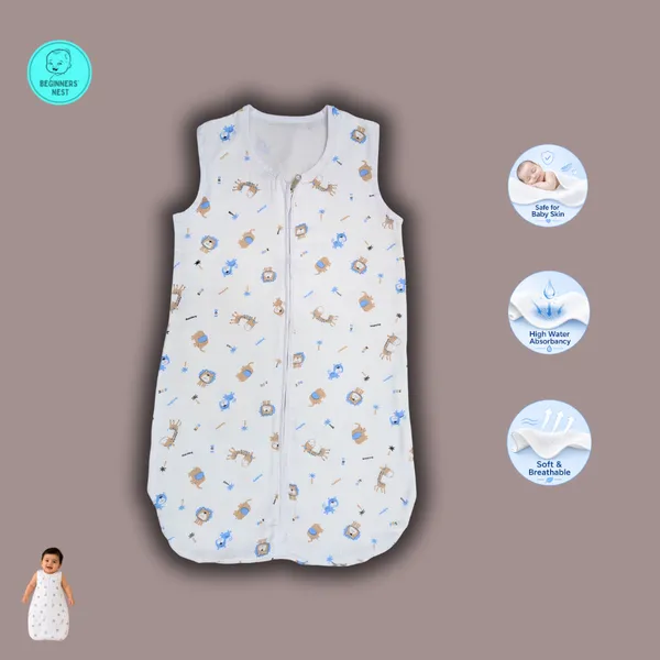 Muslin_Sleeping_Bag_Playful_Animals