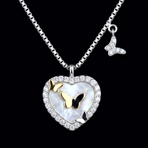 Silver-Tone_Butterfly_Heart_Pendant_Necklace_For_Women