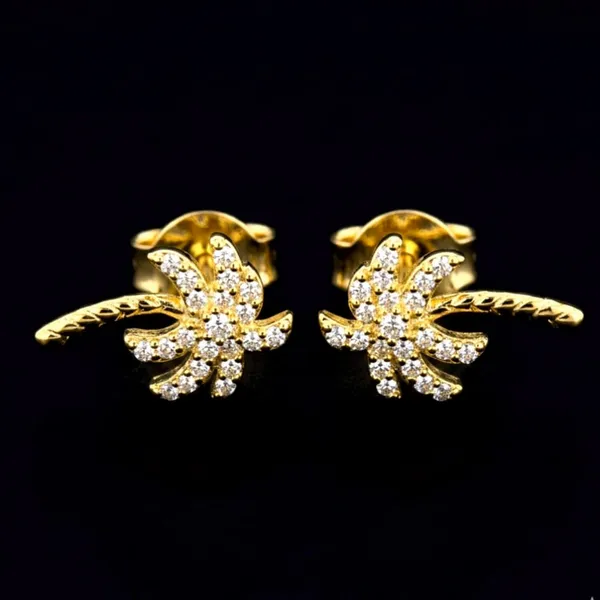 Gold-Tone_Floral_Crystal_Stud_Earrings_For_Women