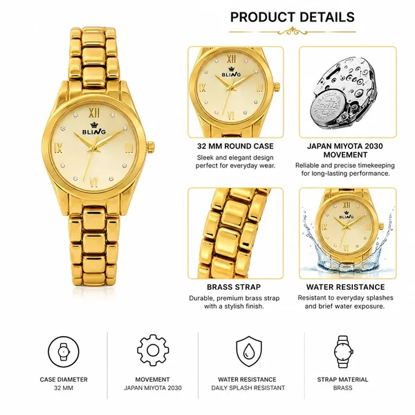 Bling_Royal_Gold_Roman_Dial_Brass_Bracelet_Analog_Watch_For_Women