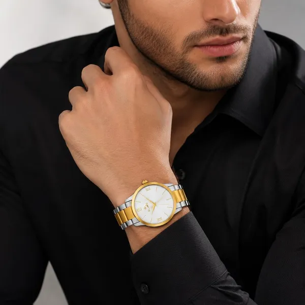 Bling_Royal_Gold_Silver_Stainless_Steel_43Mm_Roman_Two_Tone_Analog_Watch_For_Men