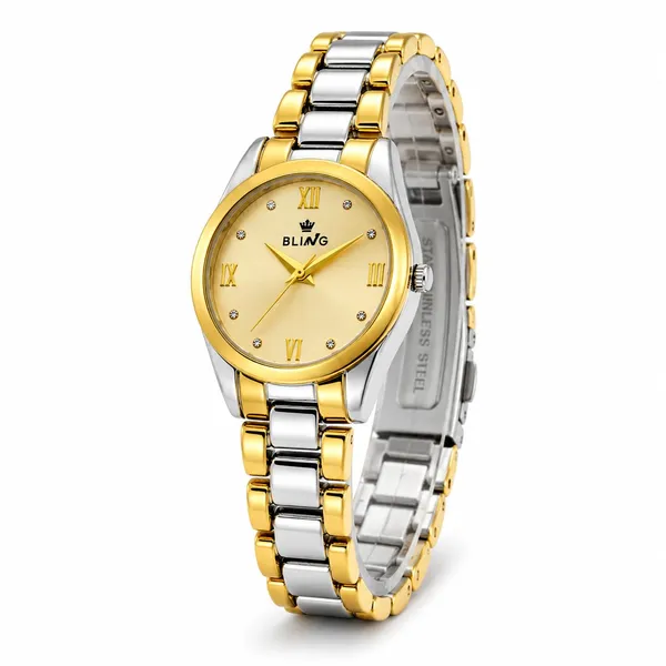 Bling_Royal_Gold_Two_Tone_Brass_32Mm_Roman_Dial_Analog_Watch_For_Women