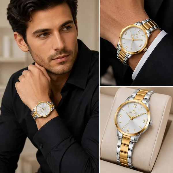 Bling_Royal_Gold_Two_Tone_Stainless_Steel_43Mm_Analog_Watch_For_Men
