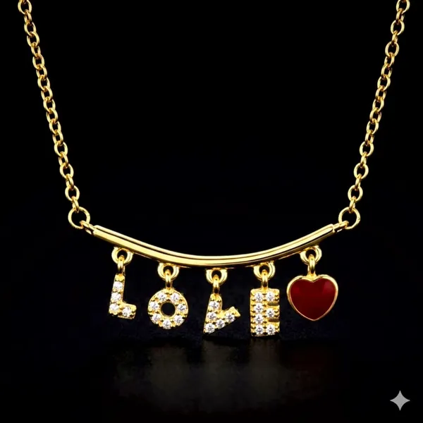 Gold-Tone_Love_Letter_Charm_Pendant_Necklace_For_Women