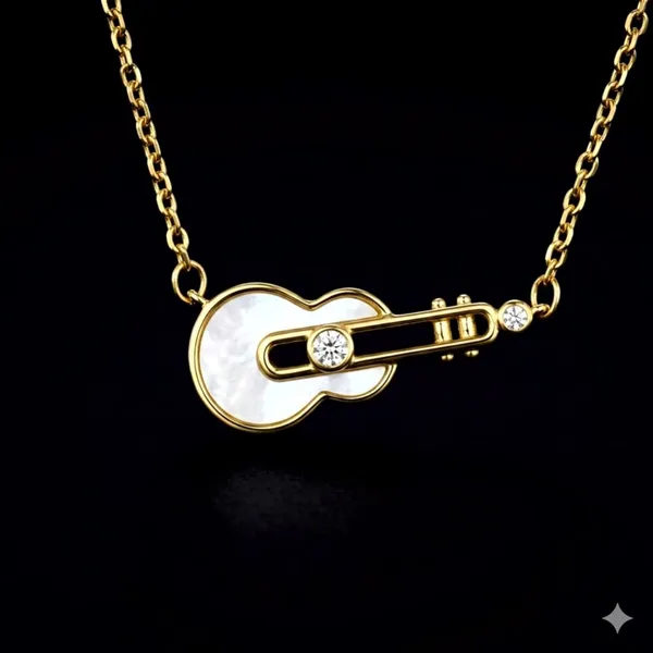 Gold-Tone_Guitar_Pendant_Necklace_For_Women