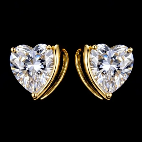 Gold-Tone_Heart-Shaped_Crystal_Stud_Earrings_For_Women