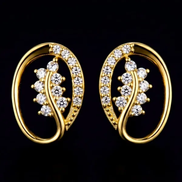 Gold-Tone_Crystal_Oval_Drop_Earrings_For_Women