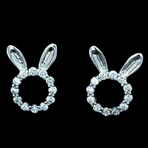 Silver-Tone_Bunny_Ear_Crystal_Hoop_Earrings_For_Women