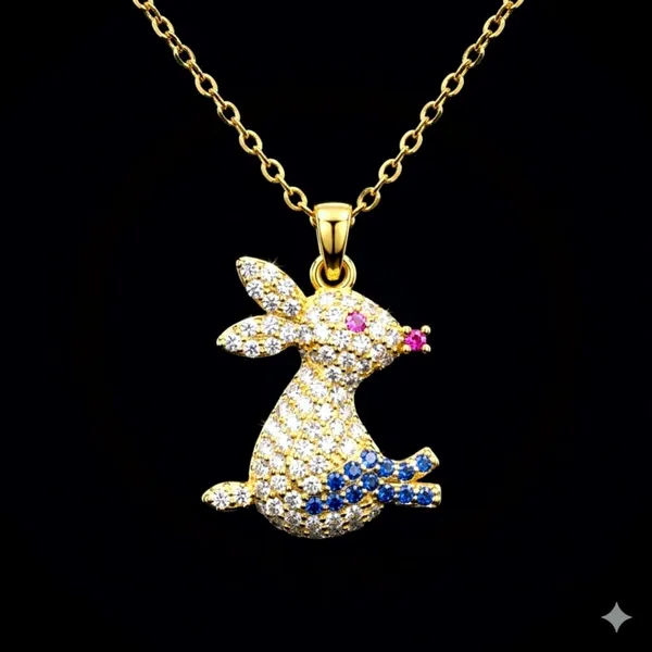 Gold-Tone_Crystal_Rabbit_Pendant_Necklace_For_Women