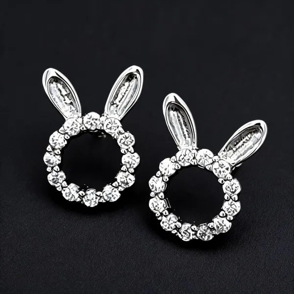 Silver-Tone_Bunny_Ear_Crystal_Hoop_Earrings_For_Women