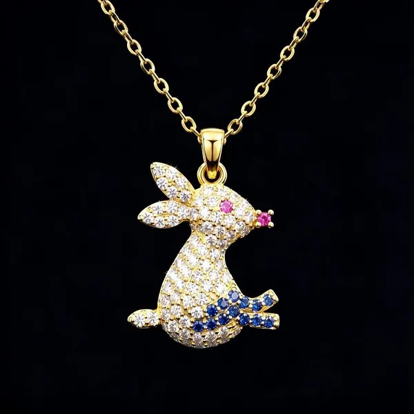 Gold-Tone_Crystal_Rabbit_Pendant_Necklace_For_Women
