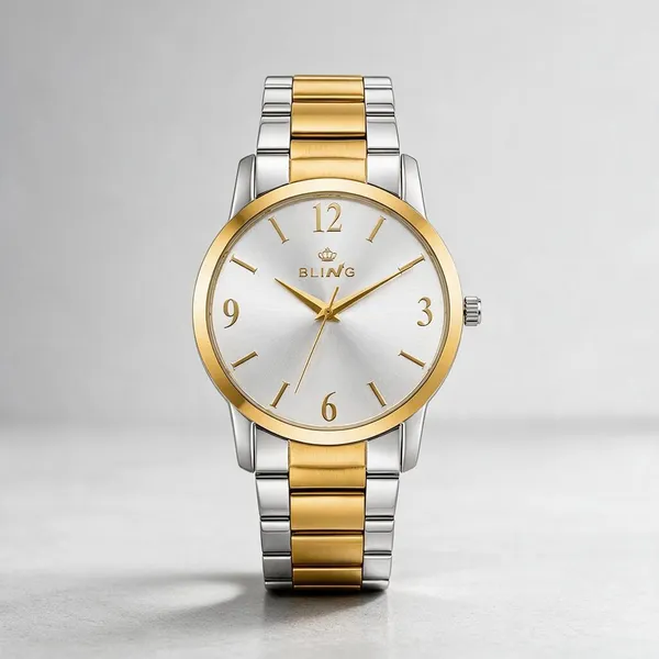 Bling_Royal_Gold_Two_Tone_Stainless_Steel_43Mm_Analog_Watch_For_Men