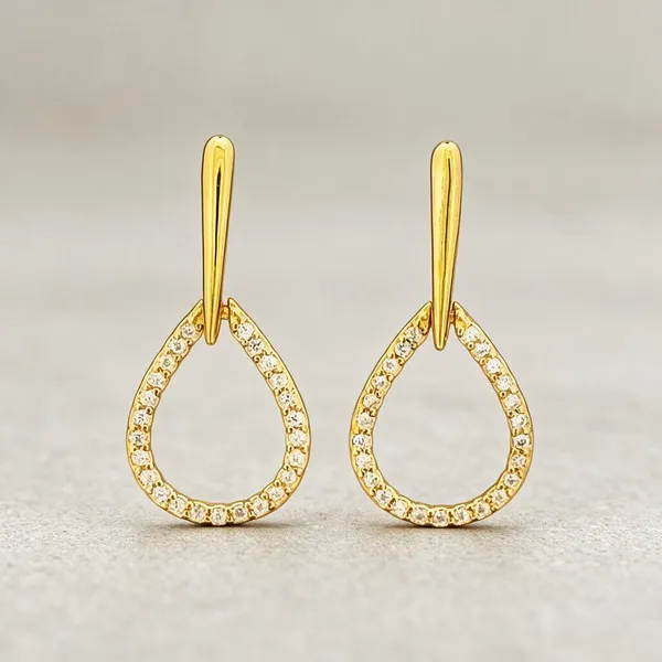 Gold_Textured_Teardrop_Drop_Earrings_For_Women