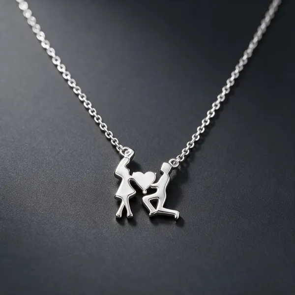 Silver_Couple_Figure_Pendant_Necklace_For_Women
