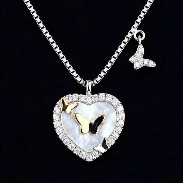 Silver-Tone_Butterfly_Heart_Pendant_Necklace_For_Women