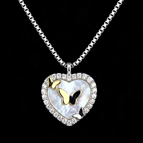 Silver-Tone_Butterfly_Heart_Pendant_Necklace_For_Women
