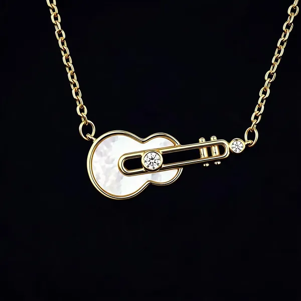 Gold-Tone_Guitar_Pendant_Necklace_For_Women