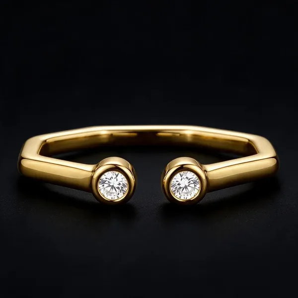 Gold_Stone-Accent_Open_Cuff_Bracelet_For_Women