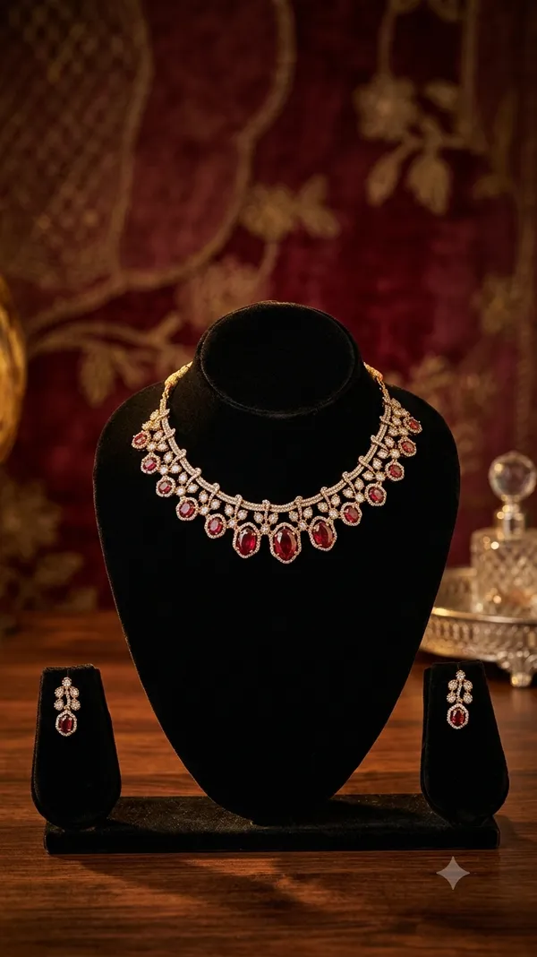 Gold_Alloy_Red_Stone_Necklace_Set_For_Women