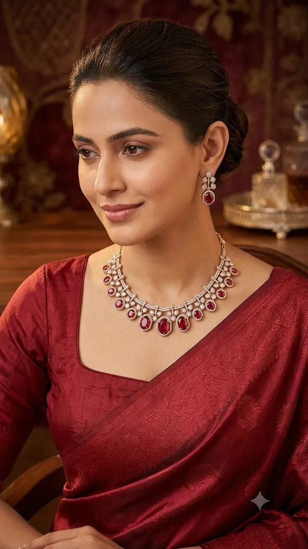 Gold_Alloy_Red_Stone_Necklace_Set_For_Women