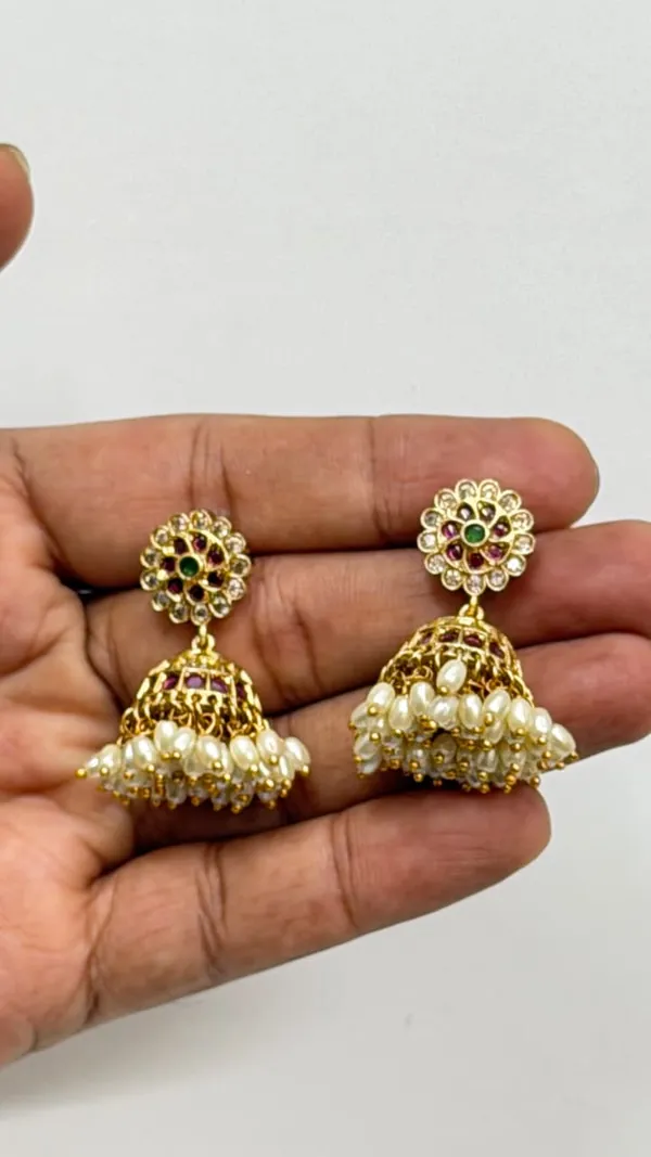 Gold_Tone_Pearl_Embellished_Jhumka_Earrings_for_Women