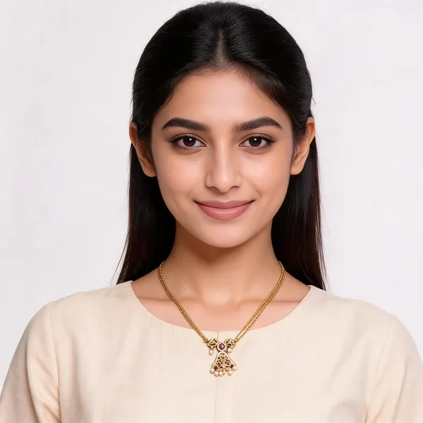 Gold_Alloy_Polished_Necklace_For_Women