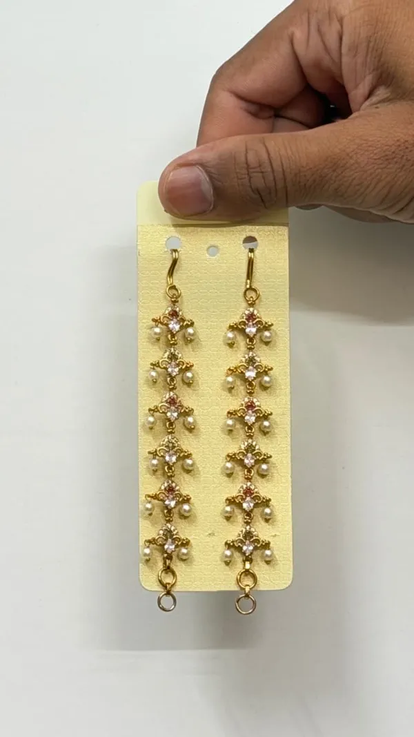 Gold_Tone_Pearl_Embellished_Long_Drop_Earrings_for_Women