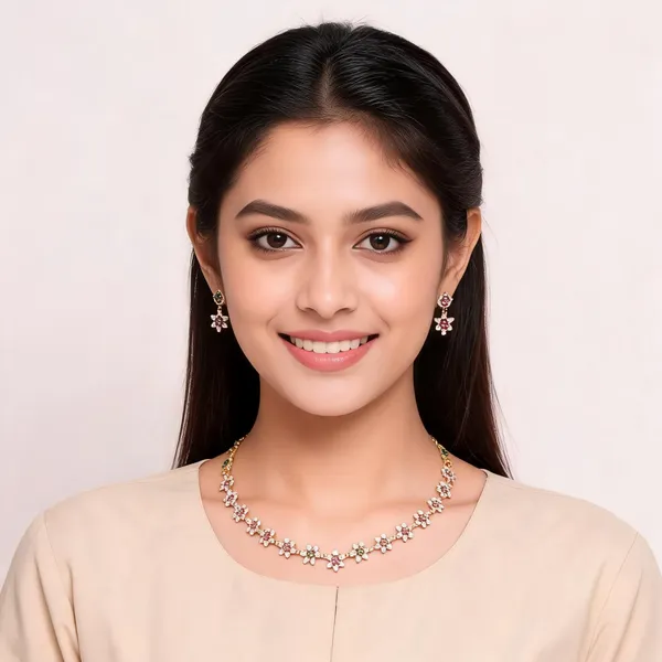 Gold_Alloy_Necklace_And_Earrings_Set_For_Women
