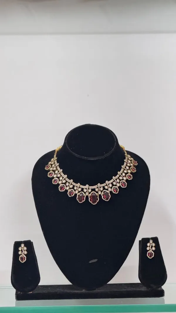Gold_Tone_Red_Stone_Necklace_Set_for_Women