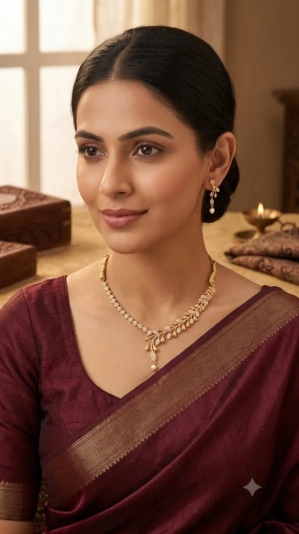 Gold_Alloy_Indian_Necklace_And_Earrings_Set_For_Women