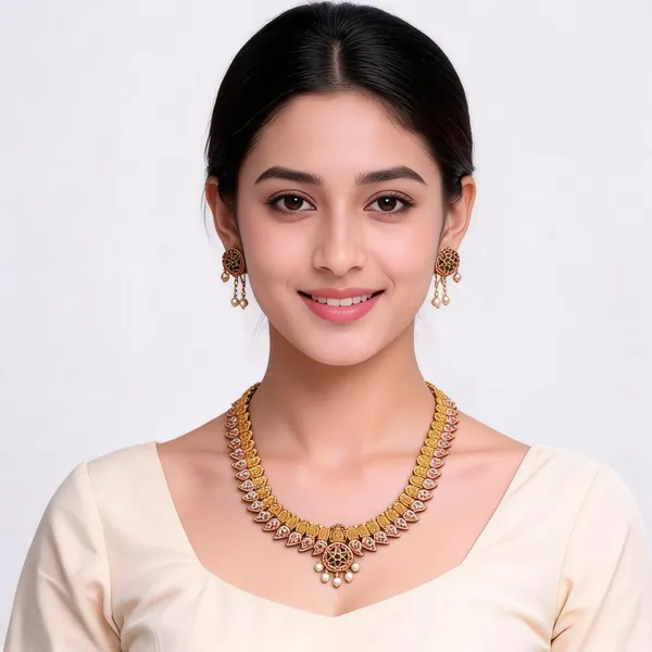 Gold_Alloy_Classic_Necklace_Set_For_Women