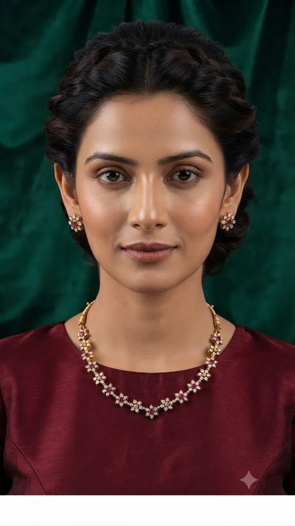 Gold_Alloy_Necklace_And_Earrings_Set_For_Women