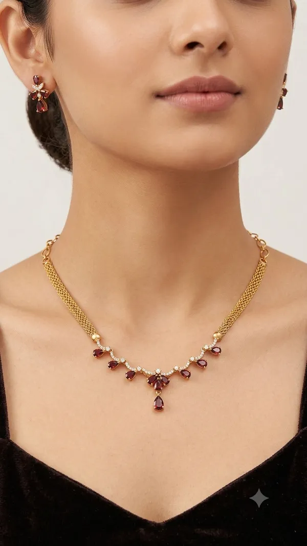 Gold_Alloy_Artificial_Stone_Necklace_For_Women