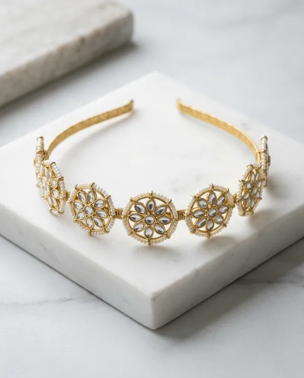 Gold-Toned_Floral_Embellished_Headband_for_Women