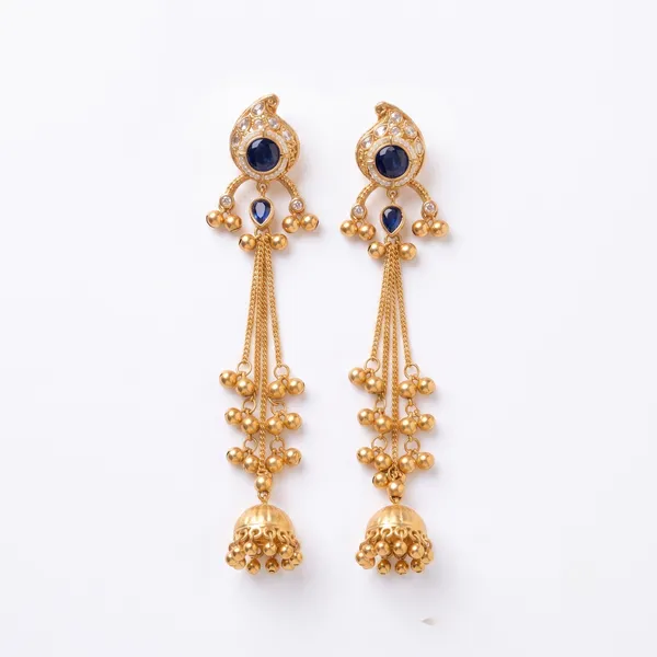 Navy_Blue_Kundan_Long_Gold_Tone_Jhumki