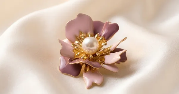 Mauve_Pink_Dual_Floral_Pearl_Earrings
