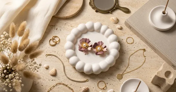 Mauve_Pink_Dual_Floral_Pearl_Earrings