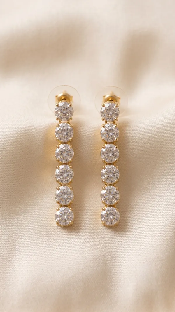 Gold_Cz_Choker_Necklace_Earring_Set