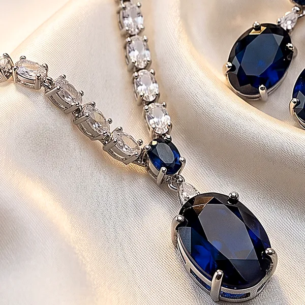 Sapphire_Blue_Pendant_Cz_Choker_Set